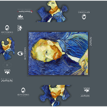 Self-Portrait (1889) by Vincent van Gogh 1000 Jigsaw Puzzle box 3D Modell