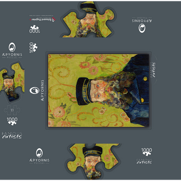The Postman (Joseph Roulin) (1888) by Vincent van Gogh 1000 Jigsaw Puzzle box 3D Modell