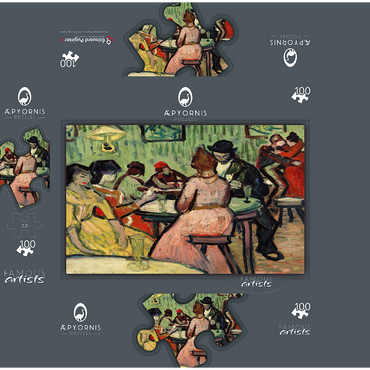 The Brothel Le Lupanar 1888 by Vincent van Gogh 100 Jigsaw Puzzle box 3D Modell