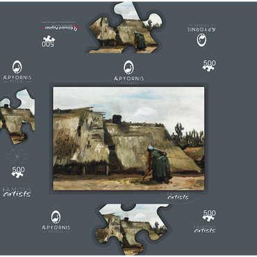 A Peasant Woman Digging in Front of Her Cottage 1885 by Vincent van Gogh 500 Jigsaw Puzzle box 3D Modell