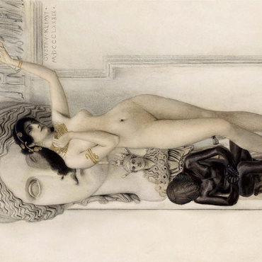 Gustav Klimt's Allegory of Sculpture (1889) paintings in 1000 Jigsaw Puzzle 3D Modell