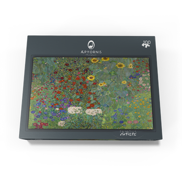 Gustav Klimts Farm Garden with Sunflowers 1907 100 Jigsaw Puzzle box view1