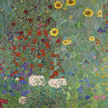 Gustav Klimts Farm Garden with Sunflowers 1907 100 Jigsaw Puzzle 3D Modell