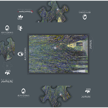 Gustav Klimts Allee at Kammer Castle 1910 100 Jigsaw Puzzle box 3D Modell