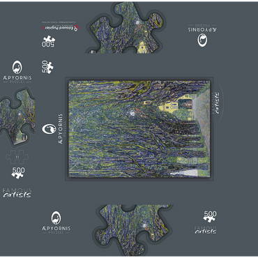 Gustav Klimts Allee at Kammer Castle 1910 500 Jigsaw Puzzle box 3D Modell