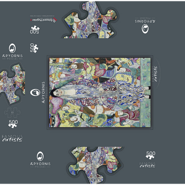 Gustav Klimts Portrait of Friederike Maria Beer 1916 500 Jigsaw Puzzle box 3D Modell