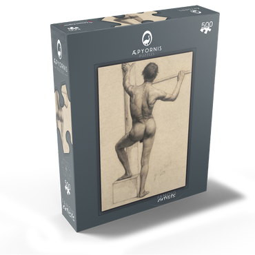 Male Nude with Left Foot on a Pedestal 1879 by Gustav Klimt 500 Jigsaw Puzzle box view1