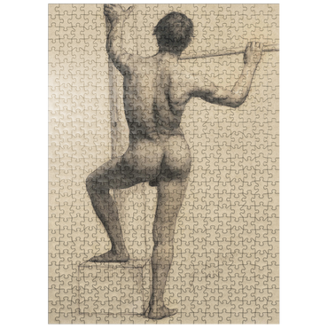 puzzleplate Male Nude with Left Foot on a Pedestal 1879 by Gustav Klimt 500 Jigsaw Puzzle
