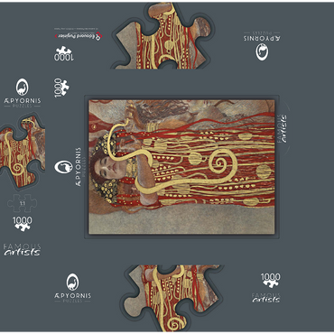 Gustav Klimt's Hygieia (1907) 1000 Jigsaw Puzzle box 3D Modell