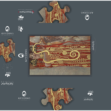 Gustav Klimts Hygieia 1907 100 Jigsaw Puzzle box 3D Modell