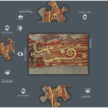 Gustav Klimts Hygieia 1907 500 Jigsaw Puzzle box 3D Modell
