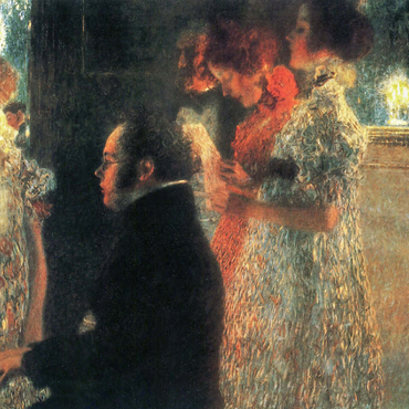 Gustav Klimts Schubert at the Piano II 1899 100 Jigsaw Puzzle 3D Modell