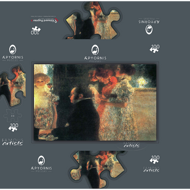 Gustav Klimts Schubert at the Piano II 1899 100 Jigsaw Puzzle box 3D Modell