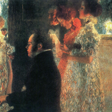 Gustav Klimts Schubert at the Piano II 1899 500 Jigsaw Puzzle 3D Modell