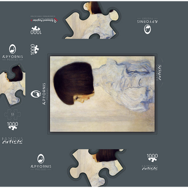 Gustav Klimt's Portrait of Helene Klimt (1898) 1000 Jigsaw Puzzle box 3D Modell