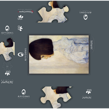 Gustav Klimts Portrait of Helene Klimt 1898 100 Jigsaw Puzzle box 3D Modell
