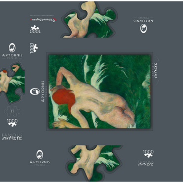 In the Waves (Dans les Vagues) (1889) by Paul Gauguin 1000 Jigsaw Puzzle box 3D Modell