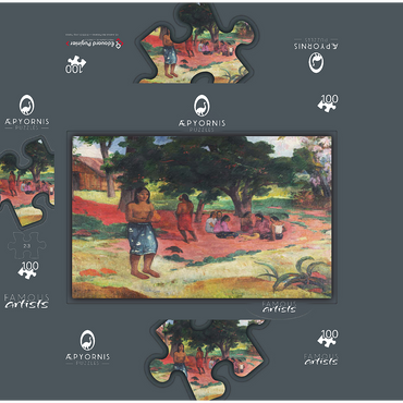 Whispered Words (Parau Parau) 1892 by Paul Gauguin 100 Jigsaw Puzzle box 3D Modell