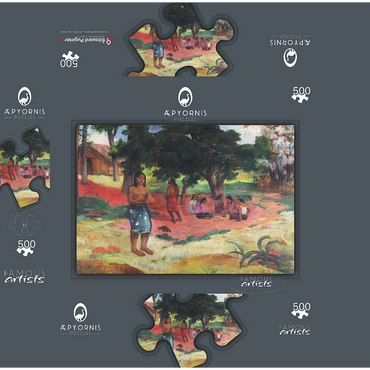 Whispered Words (Parau Parau) 1892 by Paul Gauguin 500 Jigsaw Puzzle box 3D Modell