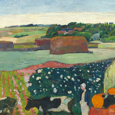 Haystacks in Brittany (1890) by Paul Gauguin 1000 Jigsaw Puzzle 3D Modell