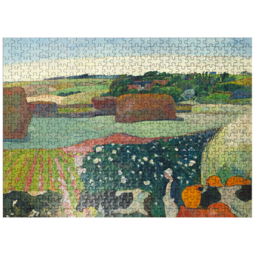 puzzleplate Haystacks in Brittany 1890 by Paul Gauguin 500 Jigsaw Puzzle