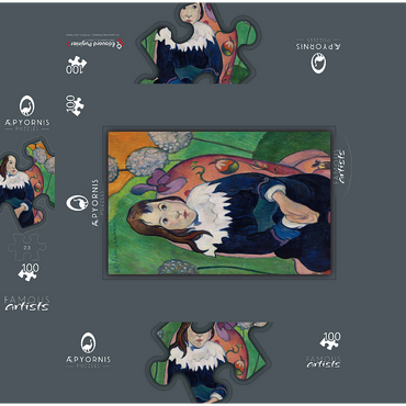 Mr. Loulou (Louis Le Ray) 1890 by Paul Gauguin 100 Jigsaw Puzzle box 3D Modell