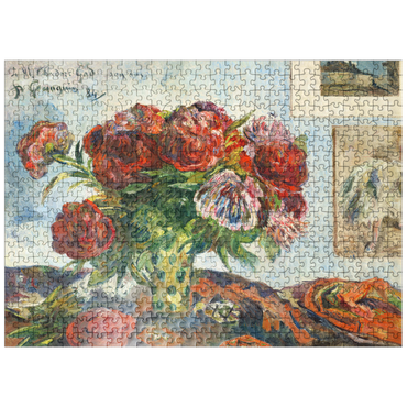 puzzleplate Still Life with Peonies 1884 by Paul Gauguin 500 Jigsaw Puzzle