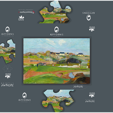 Landscape at Le Pouldu 1890 by Paul Gauguin 500 Jigsaw Puzzle box 3D Modell