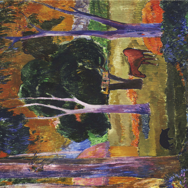 Paul Gauguin's Landscape with a Pig and a Horse (1903) 1000 Jigsaw Puzzle 3D Modell