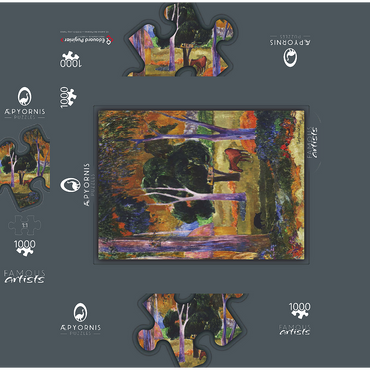Paul Gauguin's Landscape with a Pig and a Horse (1903) 1000 Jigsaw Puzzle box 3D Modell