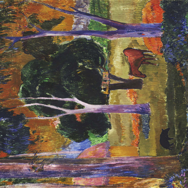 Paul Gauguins Landscape with a Pig and a Horse 1903 100 Jigsaw Puzzle 3D Modell