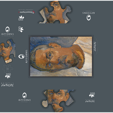 Paul Gauguins Self-Portrait 1903 100 Jigsaw Puzzle box 3D Modell