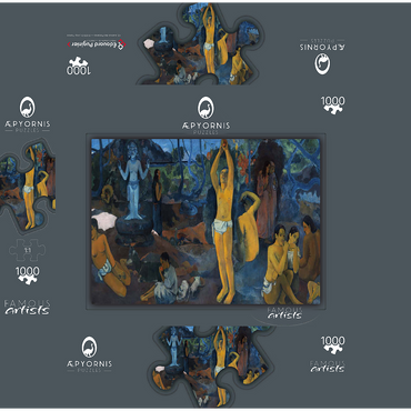 Paul Gauguin's Where Do We Come From? What Are We? Where Are We Going? (1897) 1000 Jigsaw Puzzle box 3D Modell