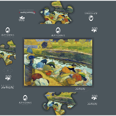 Paul Gauguins Washerwomen 1888 500 Jigsaw Puzzle box 3D Modell