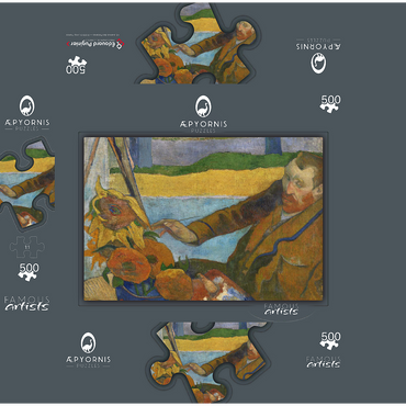 Paul Gauguins The Painter of Sunflowers 1888 500 Jigsaw Puzzle box 3D Modell