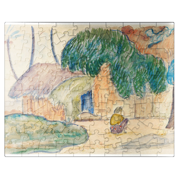 puzzleplate Tahitian Hat ca. 1891-1893 by Paul Gauguin 100 Jigsaw Puzzle