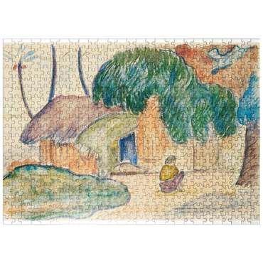 puzzleplate Tahitian Hat ca. 1891-1893 by Paul Gauguin 500 Jigsaw Puzzle