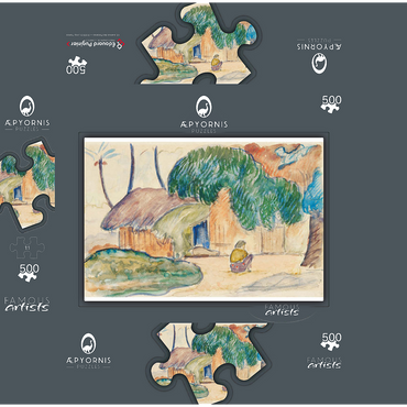 Tahitian Hat ca. 1891-1893 by Paul Gauguin 500 Jigsaw Puzzle box 3D Modell
