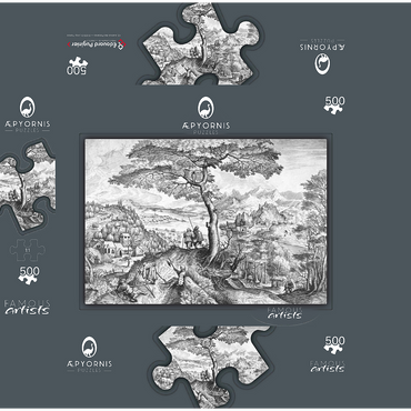 Soldiers at Rest 1556 by Pieter Bruegel the Elder 500 Jigsaw Puzzle box 3D Modell