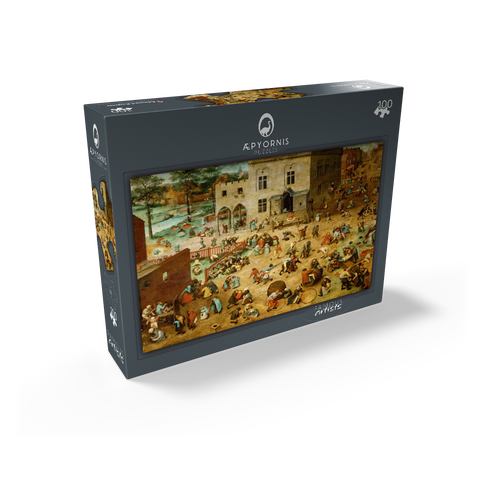 Childrens Games 1560 by Pieter Bruegel the Elder 100 Jigsaw Puzzle box view1