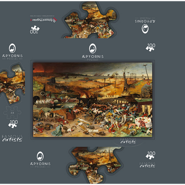 The Triumph of Death 1563 by Pieter Bruegel the Elder 100 Jigsaw Puzzle box 3D Modell