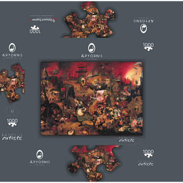 Dulle Griet (Mad Meg), 1564, by Pieter Bruegel the Elder 1000 Jigsaw Puzzle box 3D Modell