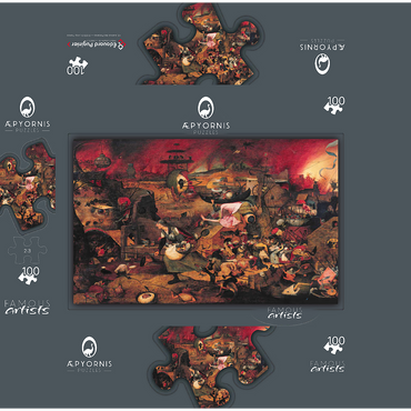 Dulle Griet Mad Meg 1564 by Pieter Bruegel the Elder 100 Jigsaw Puzzle box 3D Modell