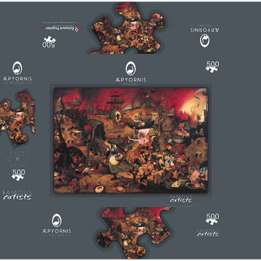 Dulle Griet Mad Meg 1564 by Pieter Bruegel the Elder 500 Jigsaw Puzzle box 3D Modell