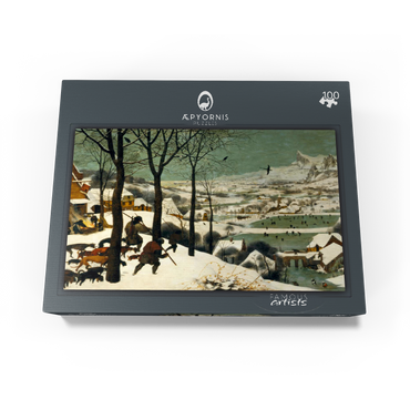 Hunters in the Snow 1565 by Pieter Bruegel the Elder 100 Jigsaw Puzzle box view1