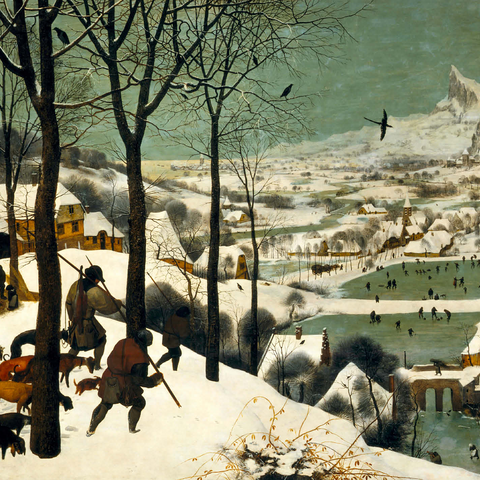 Hunters in the Snow 1565 by Pieter Bruegel the Elder 500 Jigsaw Puzzle 3D Modell