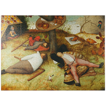 puzzleplate Land of Cockaigne, 1567, by Pieter Bruegel the Elder 1000 Jigsaw Puzzle