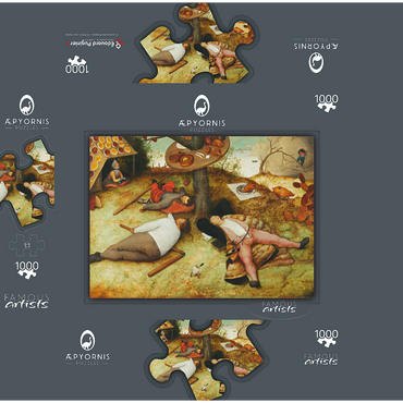 Land of Cockaigne, 1567, by Pieter Bruegel the Elder 1000 Jigsaw Puzzle box 3D Modell