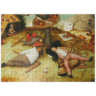 puzzleplate Land of Cockaigne 1567 by Pieter Bruegel the Elder 500 Jigsaw Puzzle