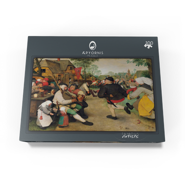 The Peasant Dance 1568 by Pieter Bruegel the Elder 100 Jigsaw Puzzle box view1
